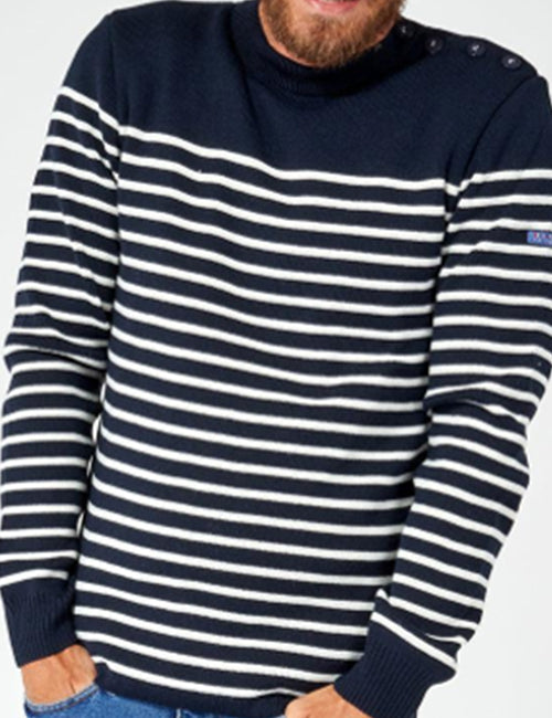 Men’s Navy/White Mar Wool Knit A3322